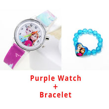 Load image into Gallery viewer, Princess Elsa Children Watches Spiderman Colorful Light Source Boys Watch Girls Kids Party Gift Clock Wrist Relogio Feminino