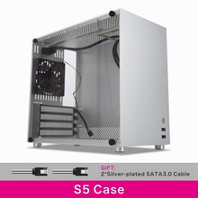 Load image into Gallery viewer, METALFISH S5 Aluminum Computer Case Gaming PC Chassis for microATX/itx 24.5*24.5CM mainboard/SFX power/135mm radiator mid tower

