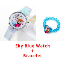 Load image into Gallery viewer, Princess Elsa Children Watches Spiderman Colorful Light Source Boys Watch Girls Kids Party Gift Clock Wrist Relogio Feminino
