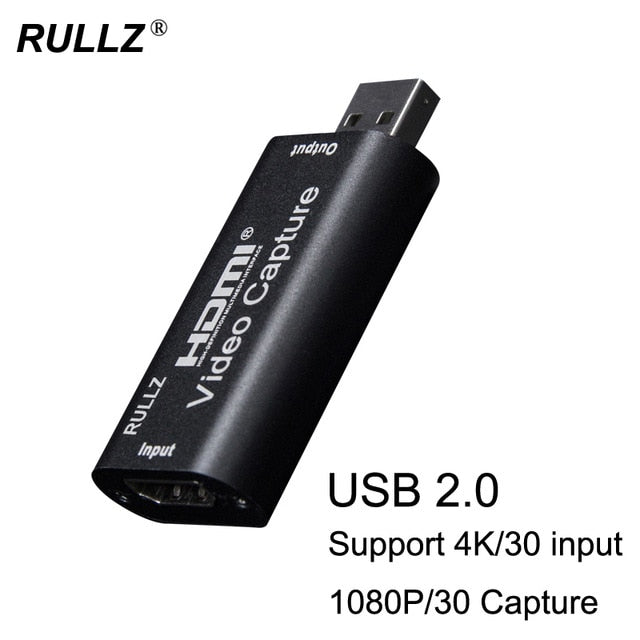 Rullz Video Capture Card USB 3.0 2.0 HDMI Video Grabber Record Box fr PS4 Game DVD Camcorder HD Camera Recording Live Streaming